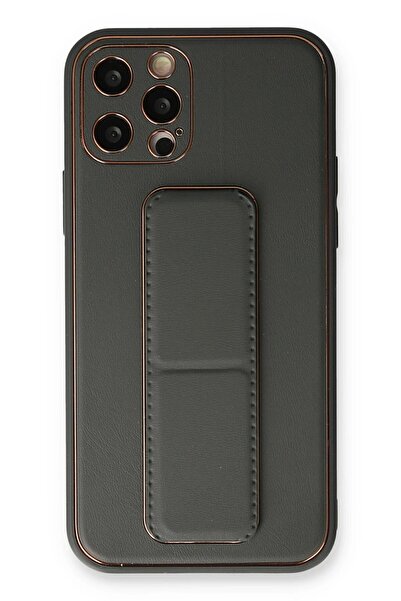 feifei غطاء حماية لهاتف آيفون 12 برو من جلد الكوكو - مدخن - (5796) - VOANFD7999-9841