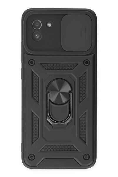 toyigoo Samsung Galaxy A03 Case Pars Silicone with Lens Ring - Black-(5796) - Tygo6200-2842