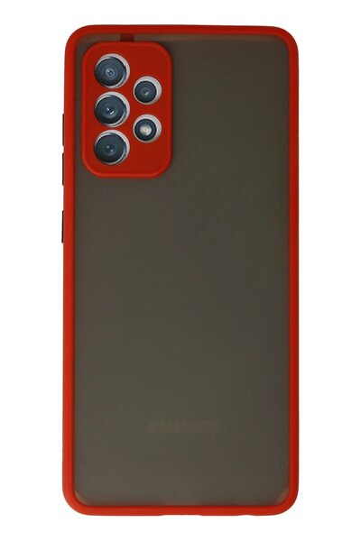 OEM غطاء حماية سامسونج جالاكسي A72 من السيليكون - أحمر-(5796) - VOANFD1743-3675