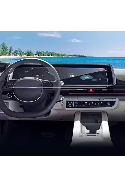 Mobilite واقي شاشة نانو 9H لشاشة المعلومات الكبيرة للعرض والملاحة متوافق مع هيونداي IONIQ 6 موديلات 2024 و2025