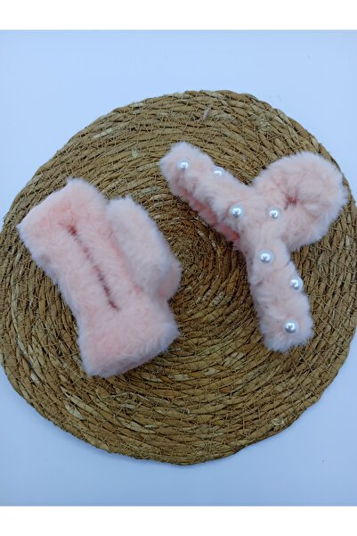 MY WORLD LİFE İNCİ DETAYLI PELUŞ MANDAL TOKA SET