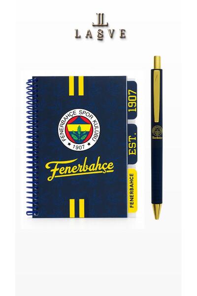 Fenerbahçe Stationery Set 2-Piece Spiral Planner Notebook & Hybrid Ballpen Set