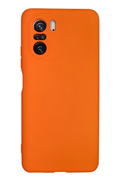 feifei حافظة Xiaomi Poco F3 من السيليكون المخملي الداخلي - برتقالي - (5796) - VOANFD2055-4457