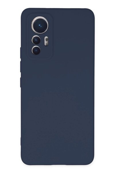 feifei حافظة هاتف Xiaomi Mi 12 Lite من السيليكون المخملي الداخلي - أزرق داكن - (5796) - VOANFD6017-2662