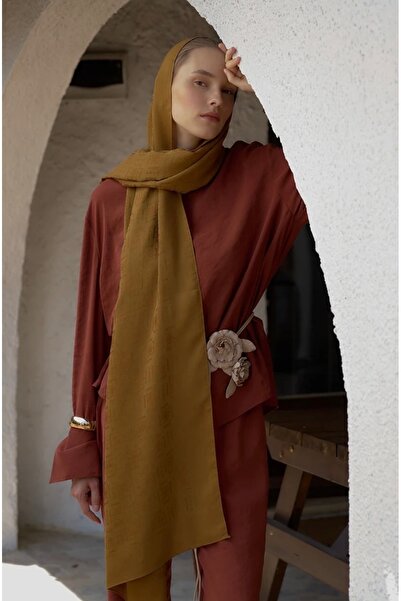 lune LİNEN MONEGRAM HARDAL