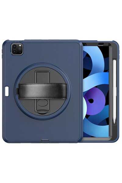 Khayra iPad Pro 11 (2018) Case Hand Strap Tablet Case - Navy Blue-(5796) - Eszaoc8412-3880
