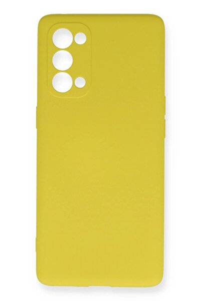 Khayra حافظة اوبو رينو 5 من السيليكون المخملي الداخلي - أصفر-(5796) - ESZAOC5715-4767