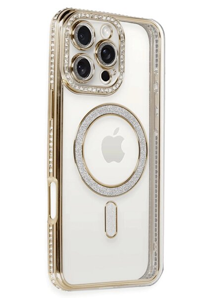 VINTESSY حافظة آيفون 16 برو، حافظة مغناطيسية لامعة ذهبية - (5796) - VOANFD2950-9282