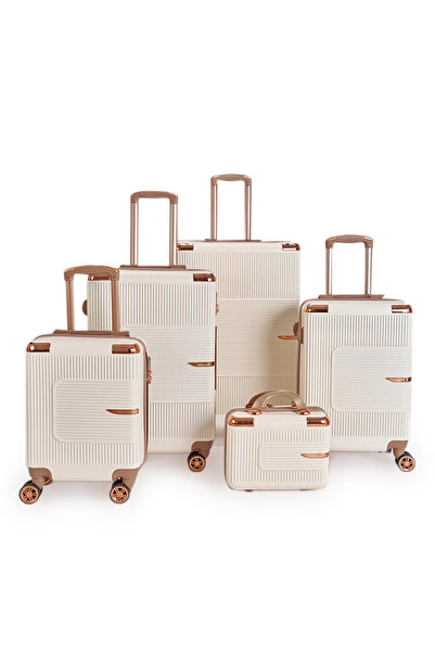 LİMRA طقم شنط سفر مكون من 5 حقائب أمتعة بعجلات بتصميم حديث وصلب