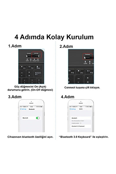 Microcase Samsung Galaxy Tab S6 Lite SM-P610 10.4 inch Türkçe Bluetooth Klavye+Mouse+Tablet Standı AL5166