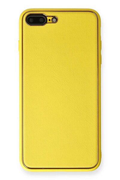 OEM غطاء حماية لهاتف آيفون 7 بلس من جلد الكوكو - أصفر - (5796) - VOANFD6871-7035