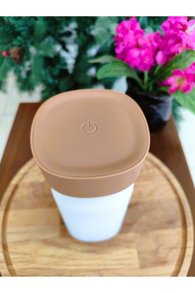 Madame Coco Laila Dokunmatik Abajur - Kahve Rengi - 19x8,2 cm