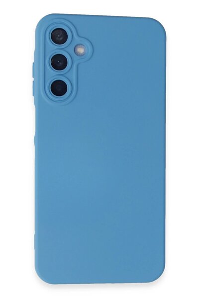 Khayra حافظة سامسونج جالاكسي A05S من السيليكون المخملي الداخلي - أزرق - (5796) - ESZAOC3100-7964