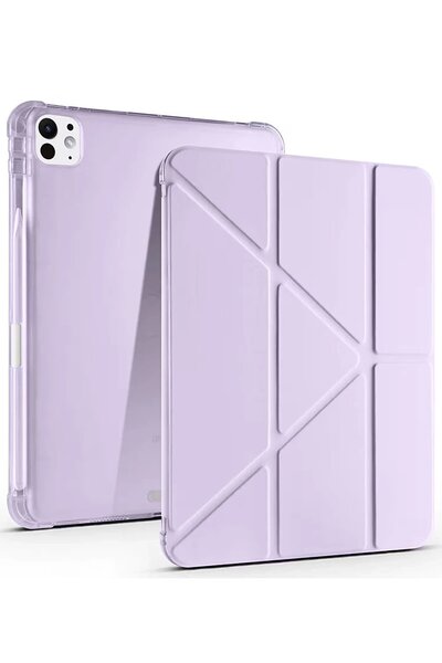 Khayra iPad Air 13 (2024) Case Mars Tablet Case with Pen Holder - Light Purple-(5796) - Eszaoc6138-5831