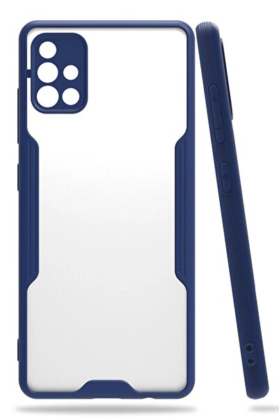 Khayra حافظة سامسونج جالاكسي A71 من السيليكون البلاتيني - أزرق داكن-(5796) - ESZAOC6243-7811