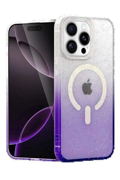 feifei غطاء ماج سيف لامع لهاتف ابل ايفون 14 برو ماكس - بنفسجي-(5796) - VOANFD7836-3638