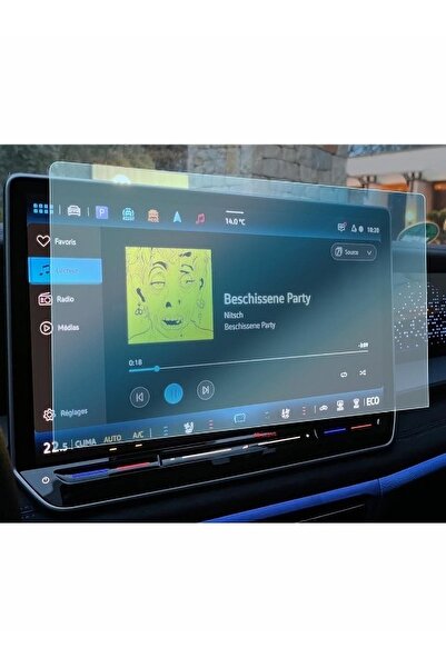 Mobilite واقي شاشة نانو 9H متوافق مع فولكس فاجن تايرون موديل 2025 ديسكفر برو ماكس مقاس 15 بوصة للوسائط المتعددة