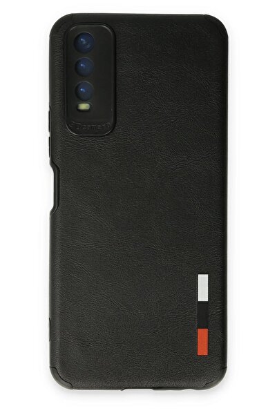 Khayra حافظة فيفو Y11S من السيليكون الجلدي - أسود-(5796) - ESZAOC4665-4990