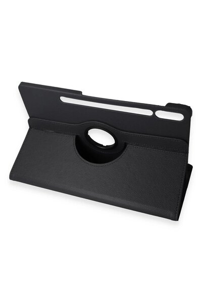 Khayra Samsung Galaxy X610 Tab S9 Fe Plus 12.4 Case 360 Tablet Leather Case - Black-(579 - Eszaoc5372-2