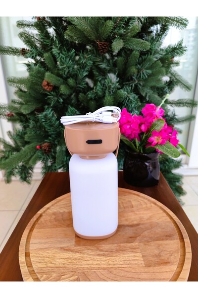 Madame Coco Laila Dokunmatik Abajur - Kahve Rengi - 19x8,2 cm