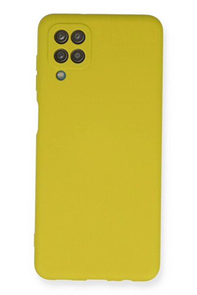 feifei حافظة سامسونج جالاكسي A12 من السيليكون المخملي الداخلي - أصفر-(5796) - AYS3522-9805