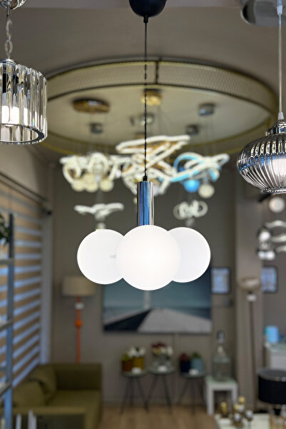 MINIMAL ETICARET VE BILGI TEKNOLOJILERI Globe Black & Silver TRİO BEYAZ Cam A...