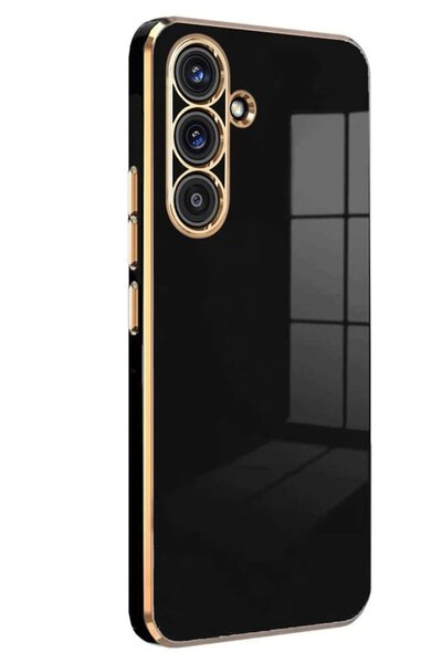 Genel Markalar Samsung Galaxy S25 Plus Kılıf Volet Silikon - Siyah-(5796)