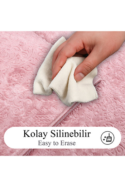 Bonny Home Nova Pembe Mutfak Halısı Kaymaz Taban Makinede Yıkanabilir Yumuşak Kesme Yolluk
