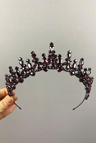 Fiyonks Atölye Majestic Premium Bridal Crown, Luxurious Henna, Wedding Crown