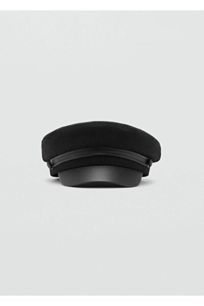 MANGO Woman Yün karışımlı baker şapka