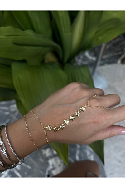 pop up store Zirkon Taşlı Yıldız Detay Şahmeran / El aksesuarı