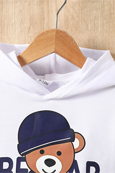 ADABEBEK Premium Bereli Bear Baskılı Alt Üst Bebek Takımı 24489