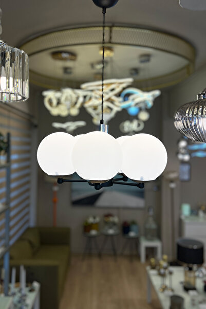 MINIMAL ETICARET VE BILGI TEKNOLOJILERI Globe Black & Silver Up Penta Plafony...