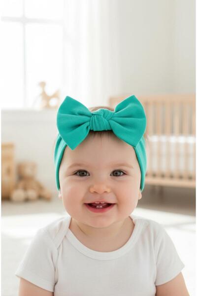 Babygiz Baby Girl Children's Bow-Tie Hairband, 100% Cotton Combed Cotton, Non-Slip, Ultra Flexible Soft Headband