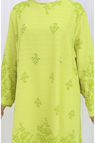 sefamerve Patterned Tunic 1012-02 Oil Green