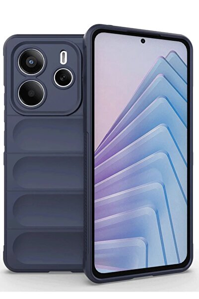 feifei حافظة هاتف Xiaomi Redmi Note 14 4G من السيليكون الأفضل - أزرق داكن-(5796) - VOANFD4568-4766