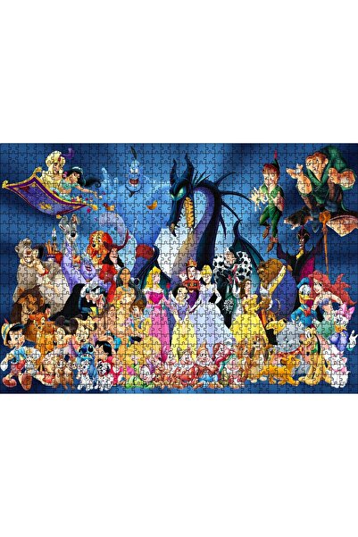 Cakapuzzle Cakasepetim Tüm Disney Karakterleri 1000 Parça Puzzle Yapboz Mdf (Ahşap)