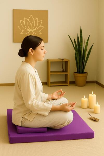 NareSpor Σετ μαξιλαριών διαλογισμού με στάμπα Lotus 60x60 εκ. Μαξιλάρια διαλο...