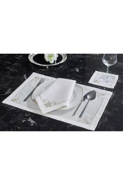 busrasdesign Lux Grup Jasmine American Service Set of 2 Stone