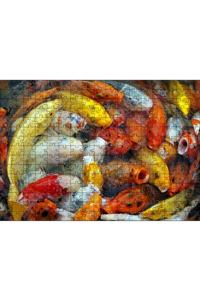 Cakapuzzle Cakasepetim Koi Fish Waiting to Be Fed 120 Piece Puzzle Jigsaw Puz...