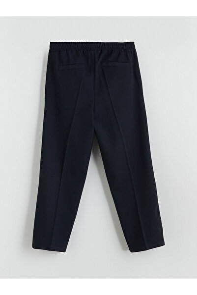 LC Waikiki Navy Blue Elastic Waist Carrot Cut Women's Trousers