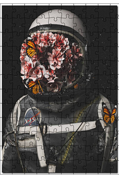 Cakapuzzle Cakasepetim Is an Astronaut with a Flower Face. Art 120 Piece Puzz...