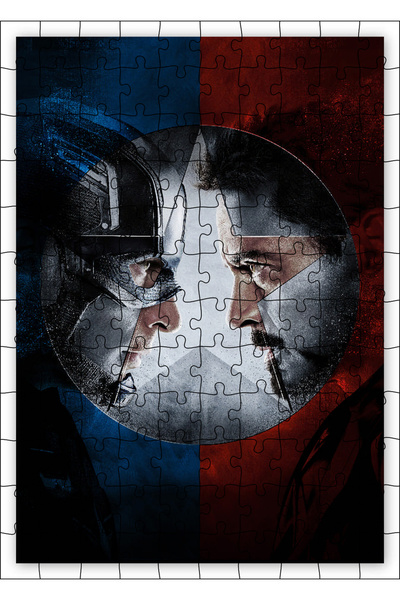 Cakapuzzle Cakasepetim Captain America and Iron Man 120 Piece Puzzle Jigsaw P...