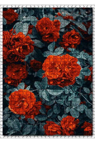 Cakapuzzle Cakasepetim Wooden Puzzle Red Color Ivy Rose Image 1000 Piece Puzz...