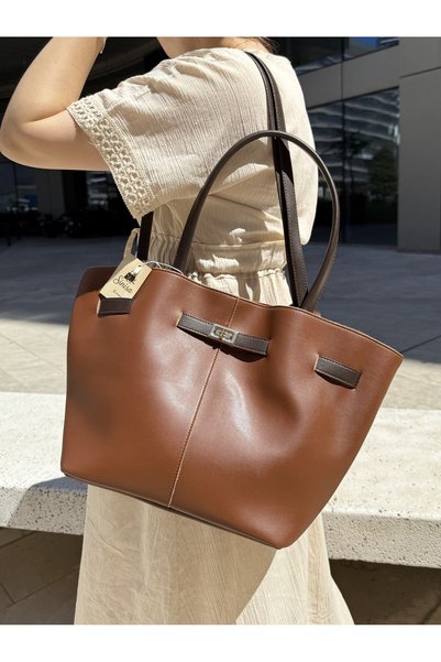 SİNİSA BAG حقيبة يد وكتف نسائية من طراز Leo Model Nubuck Lock