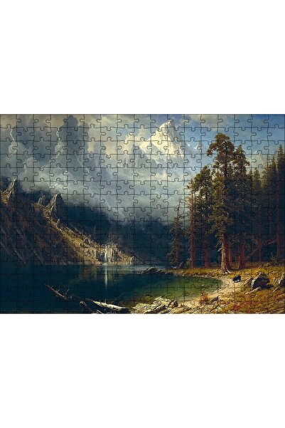 Cakapuzzle Cakasepetim Mountain Lake, Forest and Snowy Peak Oil Painting 120 ...