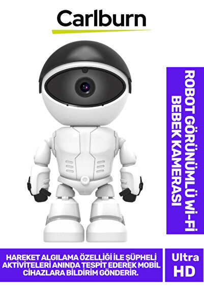 Carlburn 355° Yatay 45° Dikey Hareket Çift Taraflı Ses Gece Görüşü Robot Görü...