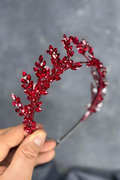 Fiyonks Atölye Fortuna Premium Bridal Crown, Luxury Henna, Wedding Crown