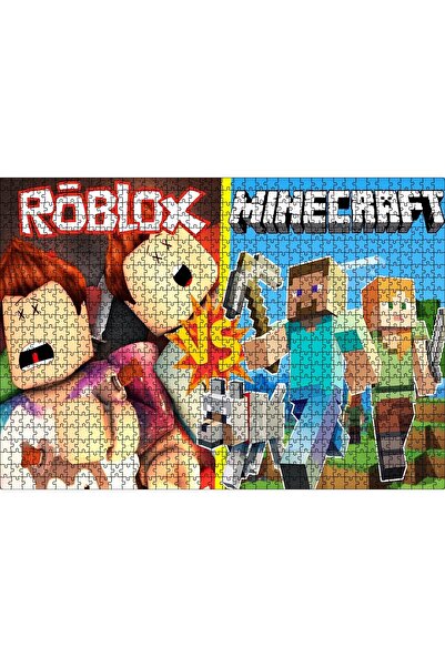 Cakapuzzle Cakasepetim Roblox Ve Minecraft Çizgi Film Görseli 1000 Parça Puzzle Yapboz Mdf (Ahşap)