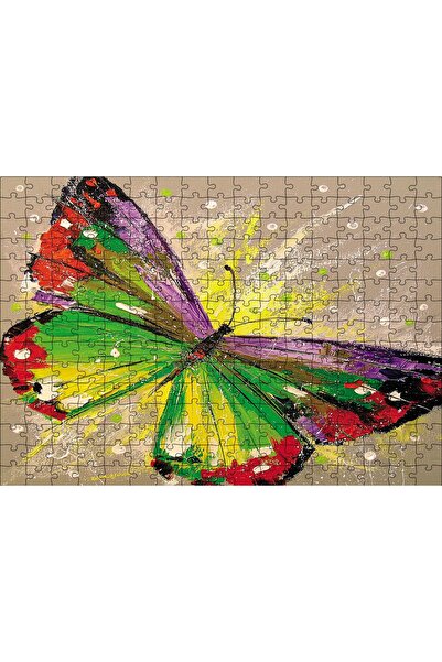 Cakapuzzle Cakasepetim Colorful Butterfly Oil Painting 120 Piece Puzzle Jigsa...